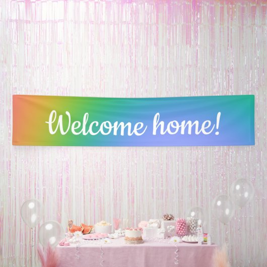 レインボー「ウェルカムホーム」 横断幕 (パーティー)