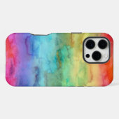レインボー・ウォーターカラー iPhoneケース (裏面横)