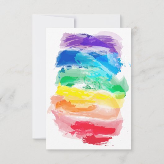 レインボー・ウォーター結婚・カラーの返信カード 出欠カード (裏面)