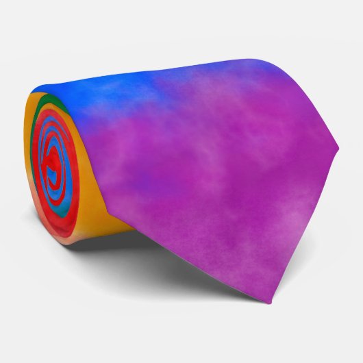 レインボー・ウォーター絵画カラーのネクタイ ネクタイ (ロール)