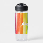レインボー・ウォーター・カラー・ネーム・スクール ウォーターボトル (正面)