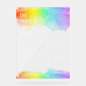 レインボー・ウォーター・カラーLGBT結婚披露宴が始まる アクリルサイン (正面)