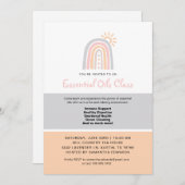 レインボー・エッセンシャルオイル・ドロップス・クラス 招待状 (正面/裏面)