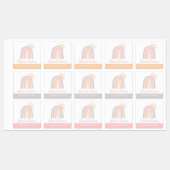 レインボー エッセンシャルオイル ローラーボトル ラベル (シート)