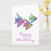 レインボー・エンジェル・フィッシュ カード (黄色い花)