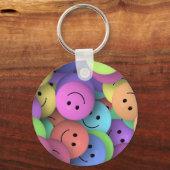 レインボー・オブ・ハッカラフルピー・顔 キーホルダー (正面)