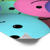 レインボー・オブ・ハッカラフルピー・顔 ポスター (角)