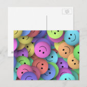 レインボー・オブ・ハッカラフルピー・顔 ポストカード (正面/裏面)