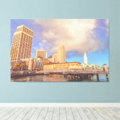 レインボー・オーバー・シティ キャンバスプリント (インサイチュ (ウッドフロア))