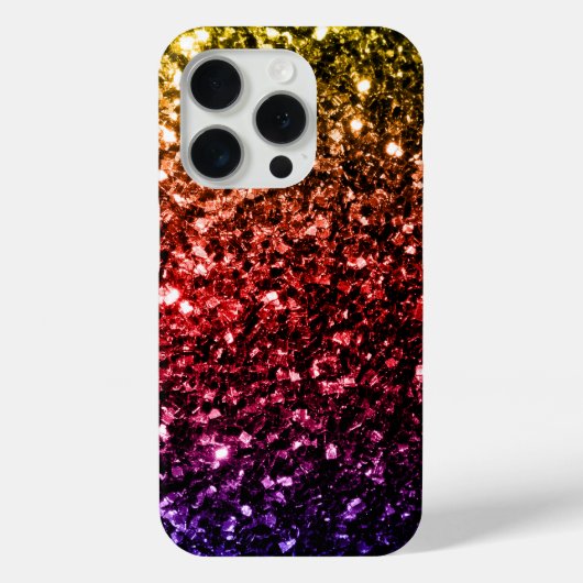 レインボー カラフル フェイク ギッター スパーグル ビング  Case-Mate iPhoneケース (裏面)