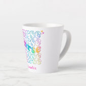 レインボー・カラーエレガントの「ナース」 カフェラテマグ (右アングル)