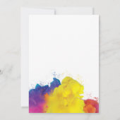 レインボー カラー エクスプロージョン ウェディング 招待状 (裏面)