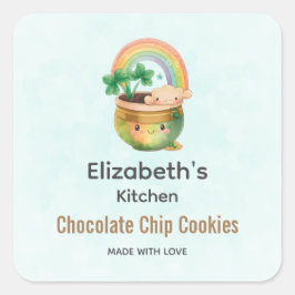 レインボー&クローバーキッチン付きかわいいガーデンプランター スクエアシール