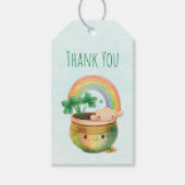 レインボー&クローバー付きガーデンプランター ギフトタグ (正面)