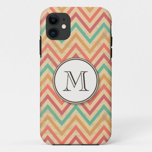 レインボー グランジ ジグザグ シェブロンズ Case-Mate iPhoneケース (裏面)