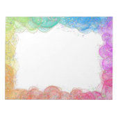 レインボー&グリッター縁ど ノートパッド (正面)