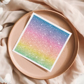 レインボー グリッター オンブレ スタンダードカクテルナプキン