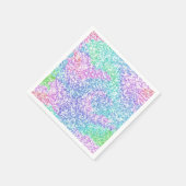 レインボー グリッター スタンダードカクテルナプキン (角)