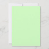 レインボー&グリーンクローバーラッキーワンファースト誕生日 招待状 (裏面)