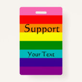 レインボー、ゲイ、シンパ バッジ (正面)