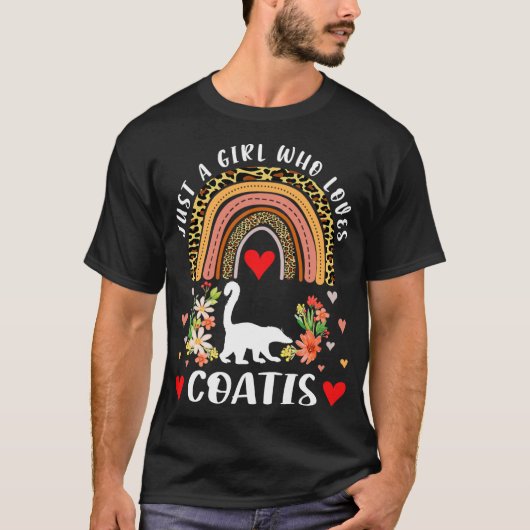 レインボー コアチを愛する女の子 Tシャツ (正面)