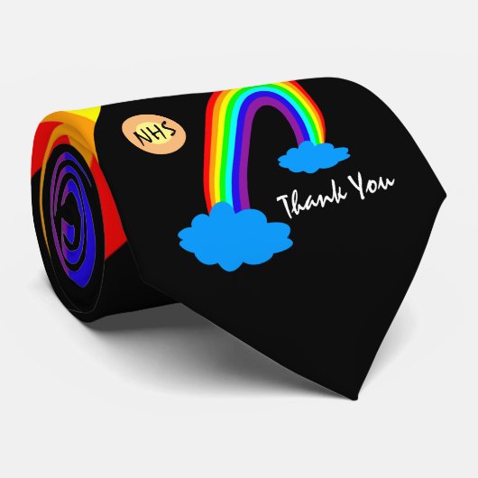 レインボー&サンキュー"NHS" /オフィスファッションイギリス ネクタイ (ロール)