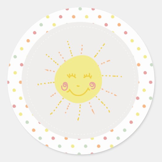 レインボー&サンシャインステッカー ラウンドシール (正面)