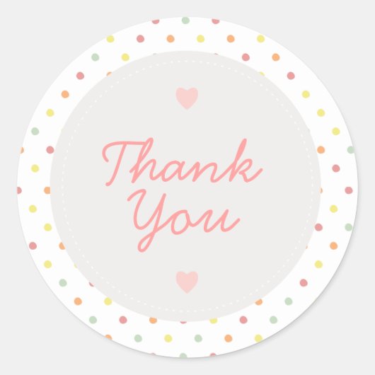 レインボー&サンシャインステッ感謝していク –  ラウンドシール (正面)