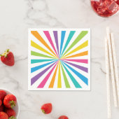 レインボー サンバースト スタンダードカクテルナプキン (インサイチュ)