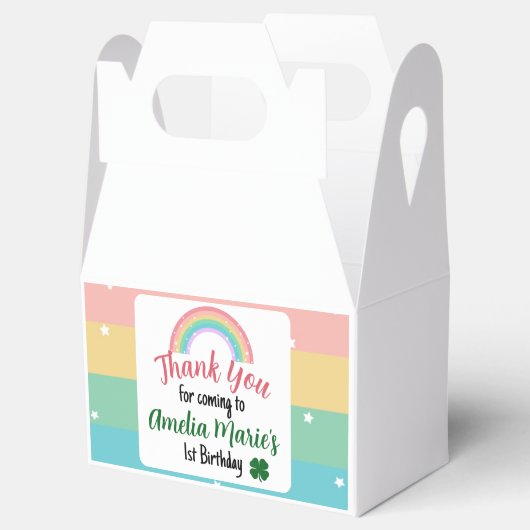 レインボー&シャムロックラッキーワンファースト誕生日 フェイバーボックス (オープン)