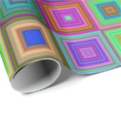 レインボー・スクウェア・ラッピング・紙 ラッピングペーパー (ロールコーナー)