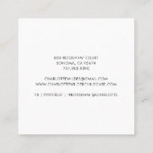 レインボー&スターチャイルドケアビジネスカード スクエア名刺 (裏面)