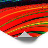 レインボー スパイラル フラクタル ポスター (角)