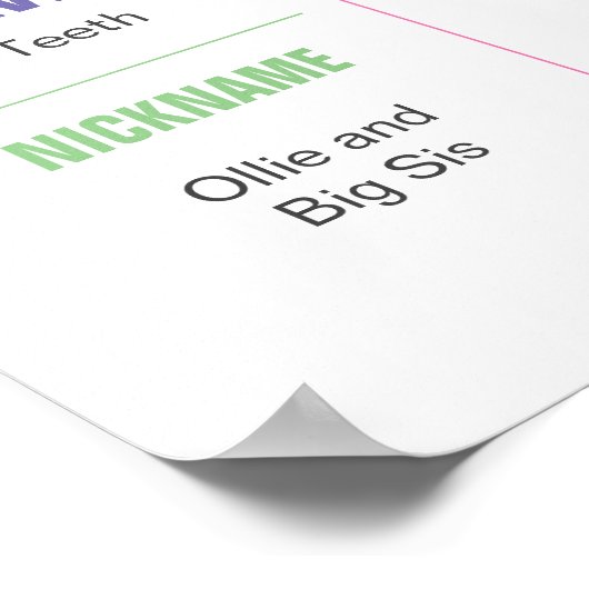 レインボー・スプリンクルの三つ目の誕生日ポスター ポスター (角)