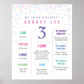 レインボー・スプリンクルの三つ目の誕生日ポスター ポスター (正面)