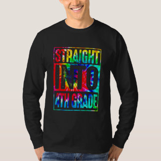 レインボー タイ ダイ ストレート 4年生へ バック トゥ スクール Tシャツ