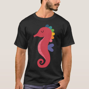 レインボー タツノオトシゴ Tシャツ