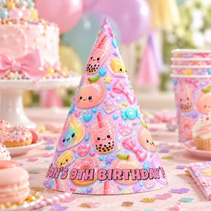 レインボー+ダンプリング+バター+ドーナツ スクイッシィーズ 誕生日 パーティーハット