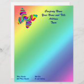 レインボー·ツイル·バタフライ レターヘッド (正面/裏面)