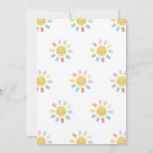 レインボー・ツー・キッズの誕生日パーティー・サンシャイン 招待状 (裏面)