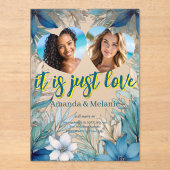 レインボー&トロピカル結婚式招待状 アクリル招待状 (正面)