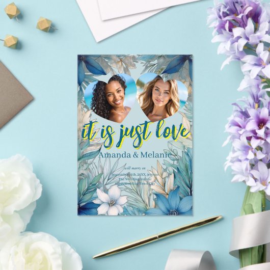 レインボー&トロピカル結婚式招待状 アクリル招待状 (インサイチュ (ウェディング))