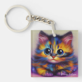レインボー・トーティー・子猫 アクリルキーホルダー キーホルダー