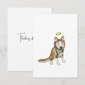 レインボー・ドッグ・シンパシー・カード サンキューカード (正面/裏面)