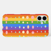レインボー ドット ストライプ Case-Mate iPhoneケース (裏面 (横))