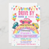 レインボー ドライブバイ バースデーパレード ご招待 招待状 (正面/裏面)