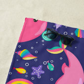 『レインボー・ナーハル・アンダー・ザ・シーガーパーソナライズされたル』 ビーチタオル (インサイチュ)