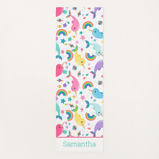 『レインボー・ナーハル・アンダー・ザ・シーガーパーソナライズされたル』 ヨガマット (正面)