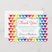 レインボー ハーツ バースデー サンキューカード (正面/裏面)