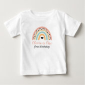 レインボー&ハーツ 1歳の誕生日パーティー ベビーTシャツ (正面)